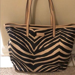 Zebra Print Coach Tote